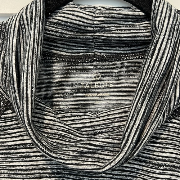 Talbots Turtleneck Striped Long Sleeve Shirt - Picture 3 of 10